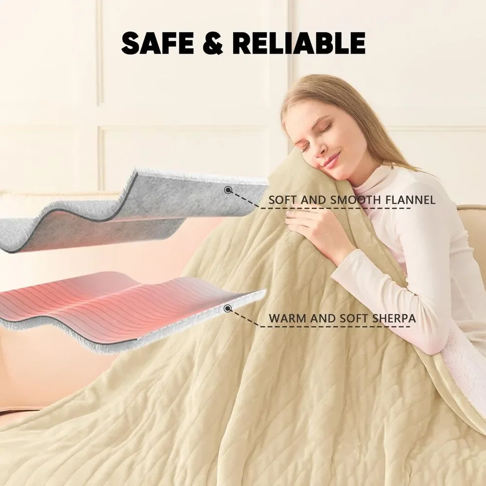 Heated Blanket Electric Throw 50